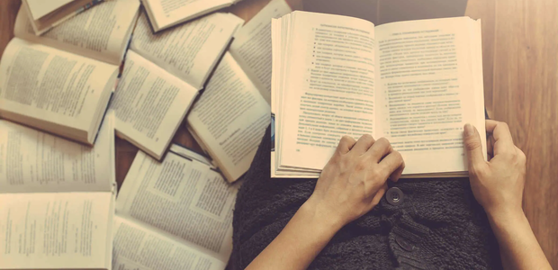 Reading a book